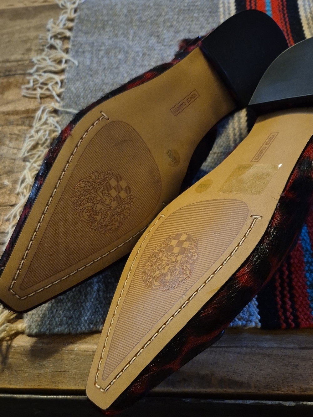 Vince Camuto flame&BlackSling Back Slide DyedCowHidehair,leather Sz.8.5 M(#1210) - Picture 4 of 14